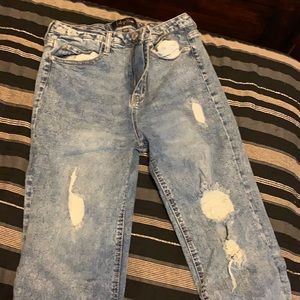 distressed jeans